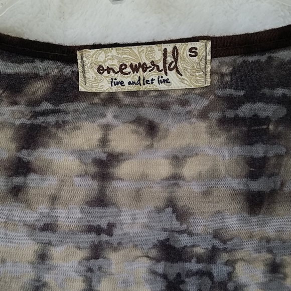 NWT One World Ladies Tied Shrug Top - Picture 7 of 8